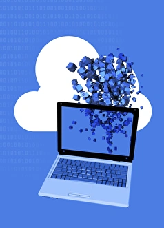 Cloud Computing Concept Stampe: Cloud computing, conceptual artwork F006 / 8948