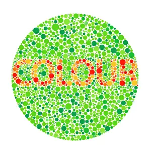 Stampe di Il test di cromorfobia del colore Immagini datate 2005: Test di cecità del colore