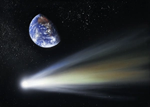 Immagini datate 2008 maggio: Il cometa e la Terra, opera d'arte