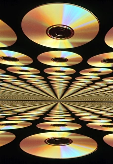 Immagini datate 2003 gennaio: Artefatto computer di diversi dischi CD-Rom