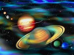 Mercurio Stampe: Artefatti computer dei pianeti del Sistema Solare