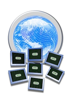 Computer Hacking Stampe: Computer hacking, conceptual artwork