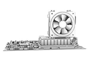 Personal Computer Hardware Stampe: Computer motherboard, computer artwork