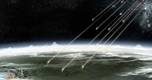Subatomic Particles Stampe: Cosmic rays, artwork