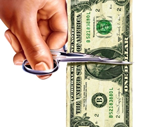 Financial Crisis Image Stampe: Currency devaluation, conceptual artwork