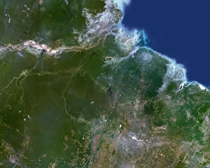 Landsat Satellite Imagery Stampe: Deforestation in the Amazon