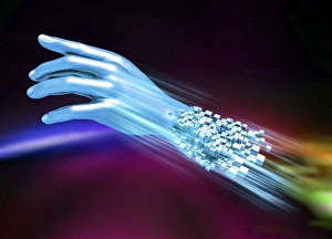 Futuristic Digital Art Stampe: Digital future, conceptual artwork