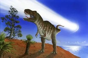 Dinosauri Stampe: Estinzione dei dinosauri, arte dell'artista