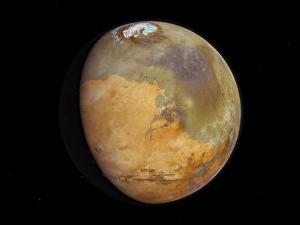 Space Science Illustration Stampe: Drying Mars in its past