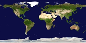 Earth From Space Image Stampe: Whole Earth map