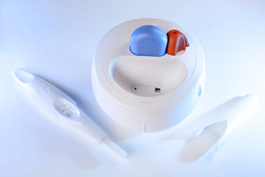 Stampe di Testa alla fertilità. Kit di test della fertilità per uso domestico maschile e femminile Fertell Immagini datate 2006 giugno: Test di fertilità