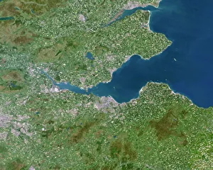 Firth Of Forth Stampe: Firth of Forth, UK, satellite image