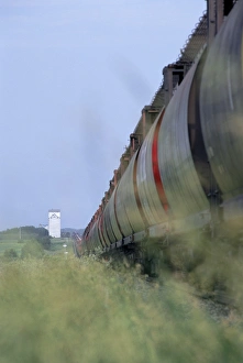Agricultural Transportation Methods Stampe: Grain train