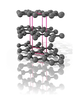 Hexagonal Carbon Lattice Stampe: Graphite