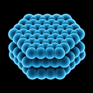 Hexagonal Carbon Lattice Stampe: Graphite crystal, molecular model
