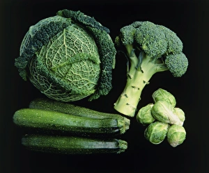 Vegetable Health Benefits Stampe: Green vegetable selection