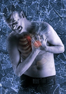Heart Attack Symptoms Stampe: Heart attack, artwork