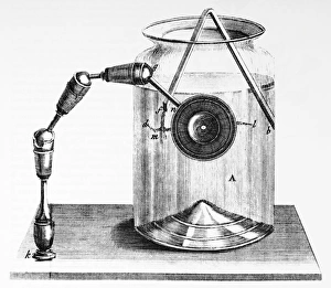 Microscope History Stampe: Historical microscope, artwork