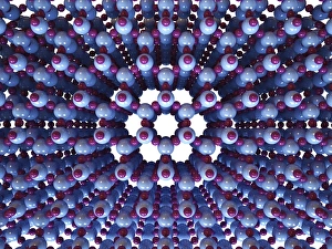 Ice Crystal Formation Stampe: Ice, molecular structure