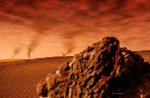 Mars Geology Stampe: Martian dust devils