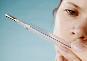 Fever Symptoms Stampe: Measuring temperature