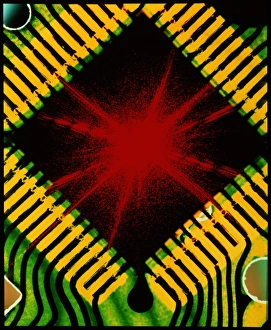 Microchip Technology Stampe: Microchip and laser pattern