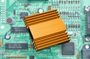 Circuit Board Components Stampe: Microchip processor heat sink