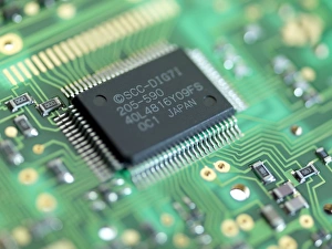 Circuit Board Components Stampe: Microprocessor chip