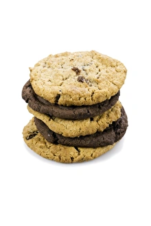 Chocolate Chip Cookies Stampe: Mixed stack of cookies