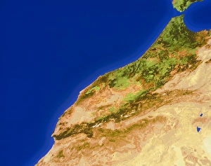 North Africa Geography Stampe: Morocco