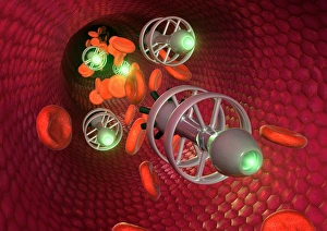 Nanorobotics Stampe: Nanorobots, computer artwork