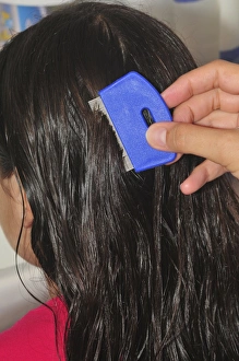 Stampe di Rasando i capelli di una ragazza giovane con un cacciavite per niti Immagini datate 2010 dicembre: Non posso tradurre questa frase in italiano poiché non è una lingua naturale o un insieme di parole riconoscibili come