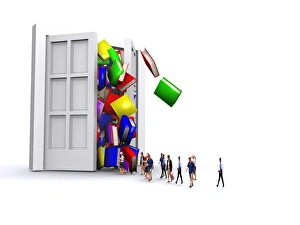 Conceptual Computer Artwork Stampe: Online information