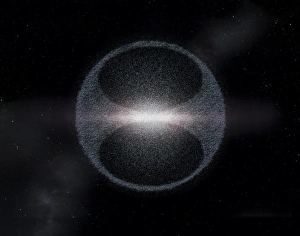Stampe di Nube di Oort. L'opera d'arte della nube di Oort dei nuclei cometari pensata a formare un anello sferico intorno al sistema solare, con regioni esterne (spherical) e interne (toroidale) Immagini datate 2013 gennaio: Nube d'Oort, opera d'arte