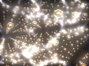 Quantum Mechanics Artwork Stampe: Particles in forcefield, artwork