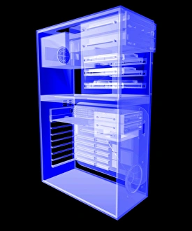 Computer Motherboard Stampe: Personal computer, simulated x-ray