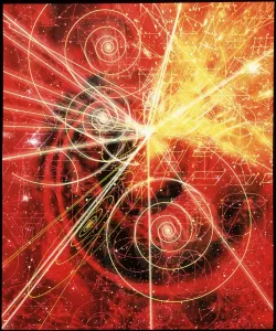 Fisica Stampe: Tracce di particelle su pattern geometrici