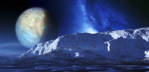 Sistema Solare Stampe: Plooto visto dalla sua luna Carone