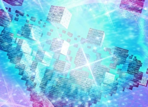 Quantum Computing Concept Stampe: Quantum computing, conceptual artwork