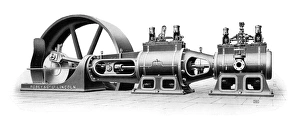 Industrial Revolution Machinery Stampe: Robey steam engine