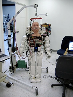 Artificial Intelligence Technology Stampe: Robot Albert Einstein