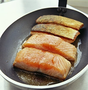 Frying Pan Recipes Stampe: Salmon fillets