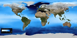 Immagini datate 2010 gennaio: Densità della superficie del mare, mappa globale