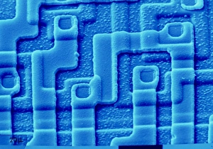 Electronic Technology Images Stampe: SEM of the surface of an integrated chip