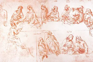 Leonardo Da Vinci Stampe: Schema per l'Ultima Cena