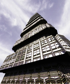 City Tower Architecture Stampe: Skyscraper, computer artwork