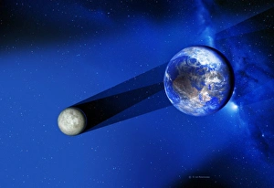 Space Science Illustrations Stampe: Solar eclipse geometry