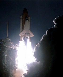 Manned Spaceflight History Stampe: Space Shuttle launch