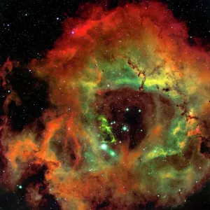 Monoceros Constellation Stampe: Rosette Nebula