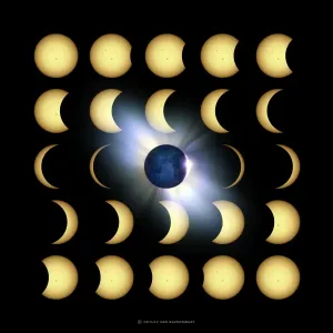 Total Solar Eclipse Stampe: Total solar eclipse, artwork
